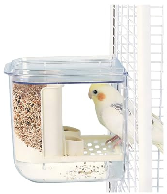 Kassiva Badehaus für Vogelkäfig, Vogelkäfigzubehör, hängende Vogelbadewanne, Badewannendusche für kleine und mittelgroße Vögel, Papageien, Unzertrennliche, Finken, Sittiche, Mannikin