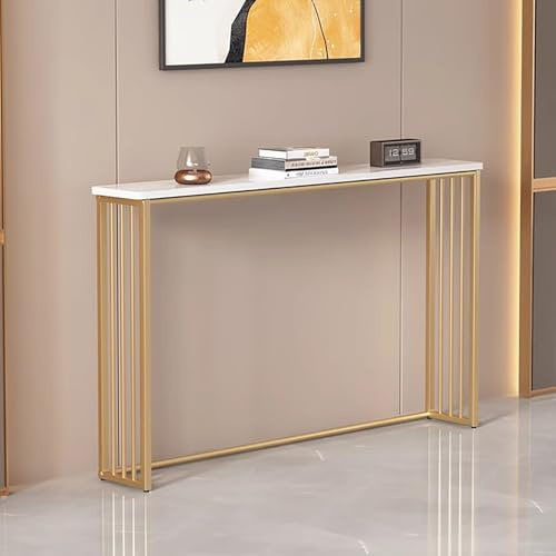 JCSRYD Etagere Radiateur, Table Console D'entrée, Hauteur 75 cm, Idéale comme Table D'appoint Étroite Derrière Un Canapé, pour Un Couloir ou Une Entrée(Gold,100 * 20cm/39 * 8in)
