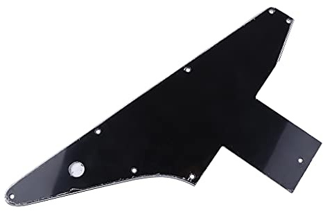 ECVGHD 3-lagiges Gitarren-Pickguard für Explorer für Gibson '76 Reissue, Schwarz
