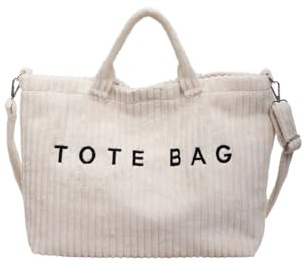 Große, weiche Cord-Tragetasche für Damen, stilvoller Tragegriff oben, lässig, täglich, Geldbörse, trendige Schultertasche, Umhängetasche, Handtasche