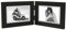 Malden Doppel-Bilderrahmen, horizontal, 10,2 x 15,2 cm, breiter Echtholzrahmen, Echtglas, Schwarz