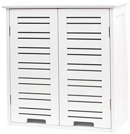 TENDANCE Meuble Haut 2 Portes de Salle de Bain - Style épuré
