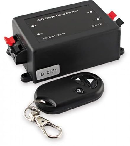 REGOLATORE DIMMER PER LED 12/24V 4A CON TELECOMANDO RF ORIGINALE