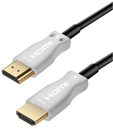 TechExpert Cable HDMI 2.1 Fibre Optique 48Gb/Sec 30 mètres 4K120Hz 8K60Hz HDR HDCP 2.2 3D eArc