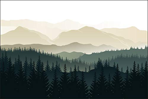 Muralo Fototapete Gebirge 120 x 180 cm Vlies Tapete Wandtapeten Berge Ausblick Wohnzimmer Schlafzimmer Moderne Wandbilder XXL Natur Landschaft Panorama Wand Dekoration