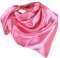 YOFASEN Hijab Kopftuch für Damen - 1 Stück Einfarbig Satin Muslimische Islamische Kopfbedeckung Frauen Gesichtsschleier Schal Turban 90x90 cm, Rosa