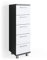 Vicco Badschrank Ilias, Badezimmerschrank mit Schubladen, Anthrazit/Weiß, 30 x 95 cm