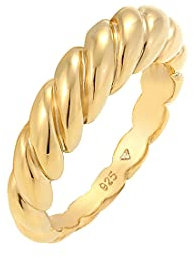 Elli Ring Damen Bandring Twisted Basic Trend Chunky Blogger in 925 Sterling Silber