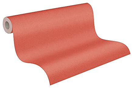 Architects Paper Unitapete Floral Impression Tapete einfarbig unifarben PVC-freie Vliestapete orange matt glatt 377482 37748-2, 10.05 m x 0.53 m