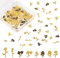 OLYCRAFT 120pcs Blumen Themen Harz Füller Legierung Harz Füllungs Zubehör Metall Nagelstecker Nagel Anhänger Rosen Füller Anhänger Für Harz Schmuckherstellung - 6 Stile, Goldfarbene Bume