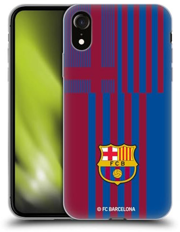 Head Case Designs Licenciado Oficialmente FC Barcelona Home 2021/22 Crest Kit Carcasa de Gel de Silicona Compatible con Apple iPhone XR