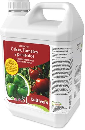 CULTIVERS Calcium, flüssig, Tomaten und Paprika, 5 l Kalziummangelkorrektor für Gemüse. Natürlicher organischer Dünger verstärkt die Krankheitsresistenz