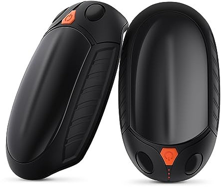 Hand Warmers Rechargeable 2 Pack, 12Hrs Long Heating Pocket Size Electric Handwarmers, Quick Charge Portable Pocket Hand Warmer Great Gift for Christmas Outdoors, Hunting, Golf, Camping