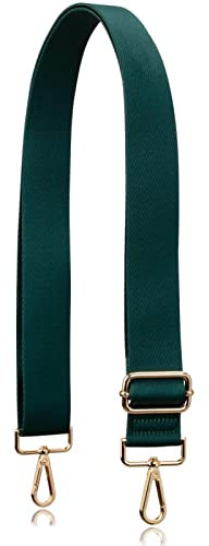 Allzedream Handtasche Riemen verstellbarer Ersatz Umhängetaschen Breite Taschengurte (Dunkelgrün-Gold Hardware)