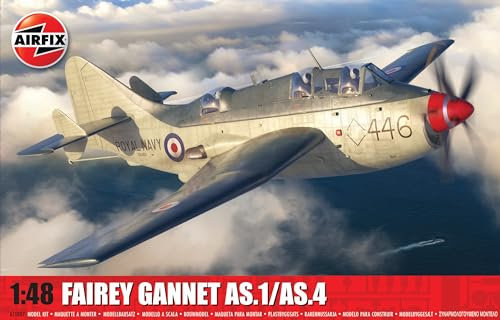 Airfix Model Set - A11007 Fairey Gannet As,1 ou As,4 Kit de Construction de Maquettes d'Avion en Plastique pour Adultes et enfants à Partir de 8 Ans,- Modèle à L'Échelle 1:48