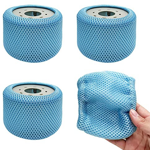 Rhsemi 4 Stück Schutznetze kompatibel für Whirlpools Filter,90 Pleats Sieb Ersatzfilter,Pool Spa Zubehör