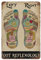 Neuheit PosterEisenmalerei Fußreflexzonen-Blechschild, Massagetherapeut Kunstdruck, Akupressur- und Reflexzonenmassage-Diagramm, Retro-Metall-Blechschild, Vintage-Schild für Zuhause, Kaffee, Wanddekor