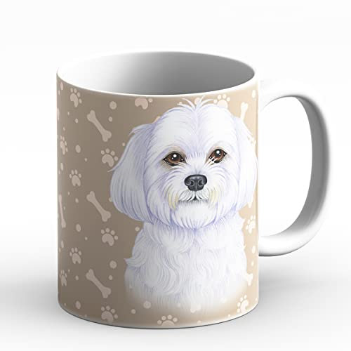 power gift COTONE DI TULEAR (A) Tazza da caffè o per il the. Tazze con motivo cane e gatto. Il tuo animale prefrere – perfetto per gli amanti degli animali. Tazza in ceramica.