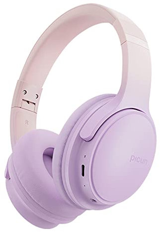 SLuB Wireless Headphones Over Ear, Foldable Bluetooth Headset, HD Stereo Sound, Built-in HD Microphone, 30H Playtime, Suitable for Mobile Phones, Computers, TVs, Games, Outdoors, Offices (Purple)