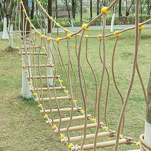 HAZEK Kindergarten Outdoor Bridge Children's Sports Fitness Training Equipment Solid Wood Bridge Balance Bridge Climbing Bridge Toys(Size:8m)
