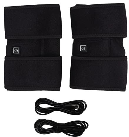 2Pcs Knee Heating Pad Electric Knee Support USB Heated Knee Brace Wrap with 3 Temperatures and Pockets for Knee Protection and Relieve Knee Pain