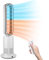 Simple Deluxe 34 inch Bladeless Fans,Cooler and Heater Tower Fans,Ceramic Heater with Remote Control,Low Noise,Air Circulator,Stylish and Modern Fan,Large,White