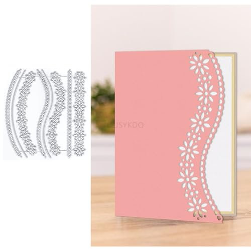 Gebogene Spitzen-Stanzformen für Kartenherstellung, Blumen, Metall-Stanzformen für Papier, Scrapbooking, DIY-Schablonen für Album, Party, Hochzeit, Festivals, Dekoration