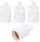 PATIKIL G24d to E26/E27 Light Socket Adapter, 4pcs Lamp Holder Convert 2 Pin to Screw Base Converter for Halogen CFL Light Bulb