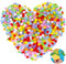 2000 Stück Pompons zum Basteln, 6 mm Bunte Mini Flauschigen Pompons Bälle Klein Bommel Filzkugeln für Handwerk Herstellung und DIY Kreativen Dekorationen Hobby Bedarf Haarschmuck Kleidung