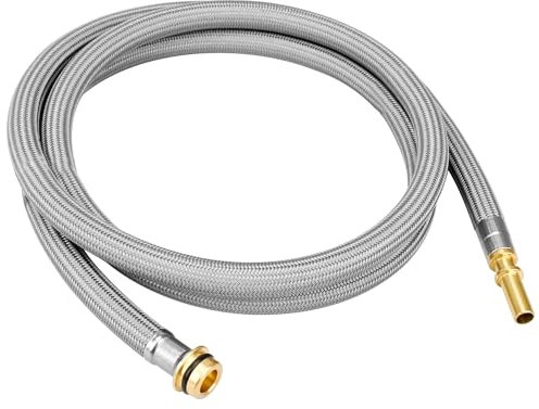 Ophjerg Küchenarmatur-Schlauch, herausziehbar, 140 cm, Metall, für Hansgrohe & AXOR, 95507000, 95506000, PE-Innenschlauch, Messinganschlüsse, 150 cm