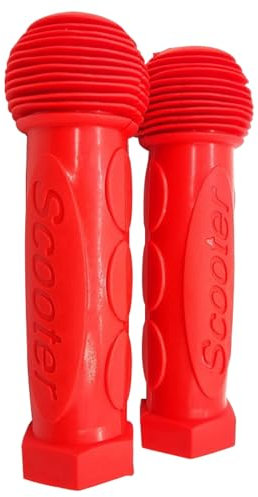 2 Stück Fahrradgriff-Abdeckung, rutschfest, Kinder-Lenkergriffe, weiches Gummi, für Kinder, Mini- oder Max-Micro-Roller/Rad-Roller, Blau (rot)