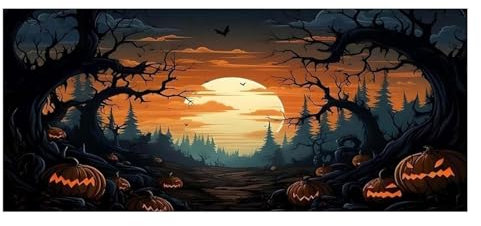 Huasean Mural para puerta de garaje de Halloween,Cubierta para puerta de garaje de Halloween | Cubierta grande para puerta con telón de fondo de Halloween | Banner de puerta de garaje de Halloween,