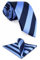 S&W SHLAX&WING Royalblau Marineblau Herren Krawatte mit Einstecktuch Set 147cm