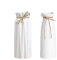 Longing Home Weiße Keramikvase 2er-Set, Seil Weiß, Modern Kleine Vase für Wohnzimmer, Hochzeit, Abendessen Tisch, Party, Büro und Schlafzimmer