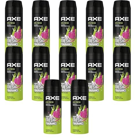 AXE Bodyspray Epic Fresh 12x 150ml | Deo Männerdeo ohne Aluminium | Deodorant Deospray für Herren Männer Men