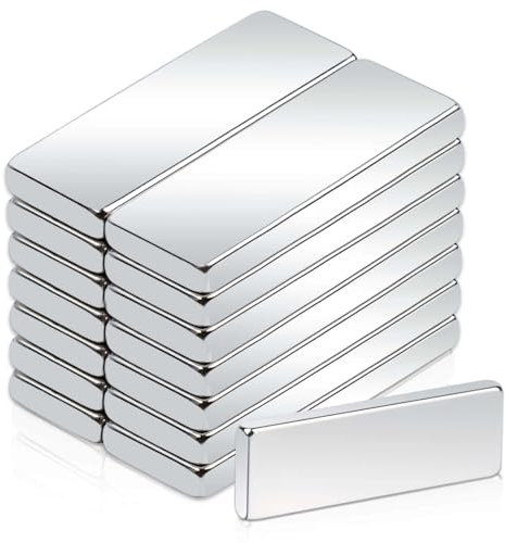Small Fridge Magnets, 30x10x3mm Strong Strips Neodymium Magnets for Whiteboards, Heavy Duty Rare Earth Bar Magnet for Crafts, Photos, Tools, Arts, Hobbies, DIY, Notice Board