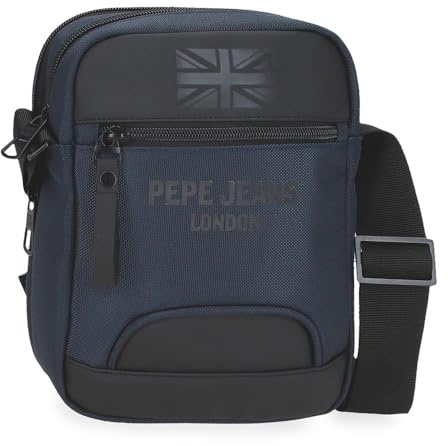 Pepe Jeans Bromley Shoulder Bag 24, Equipaje-Bolsa de Mensajero para Hombre, Azul, Talla única