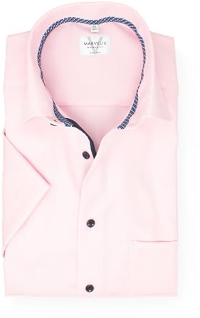 Marvelis Herren Kurzarmhemd Kurzarm Non-Iron Modern Fit,Struktur,New Kent, Kragenweite:44