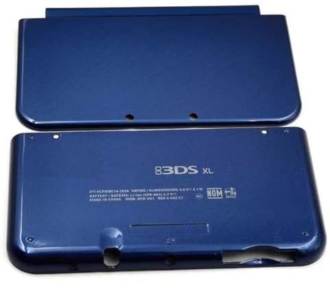 Hzxkqmil Replacement Front & Back Housing Shell for Nintendo New 3DS XL Console, Upper/Bottom Cover Plates DIY Faceplate Accessories for New 3DSXL (Blue)