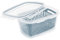 Snips Veggie SnipsLock 1.20 LT Contenitore per Alimenti Rettangolare con Cestello Rimovibile, 4 Chiusure di Sicurezza, Guarnizione Salvafreschezza, Colore Azzurro, 18.4 x 14 x 9 cm, Made in Italy