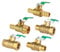 MEXEWORD 1/8 1/4'' 3/8'' 1/2'' Female/Male Thread Brass Valve Brass small ball valve Connector Joint Copper Pipe Fitting Coupler Adapter(DN10 M-F)