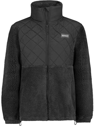 Sublevel Damen Fleecejacke mit Kapuze Leo Teddyfleece Kuschelig Warm Übergangsjacke Jacke Mantel Outdoor Freizeitjacke XS-XXL
