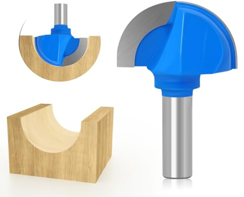 Round Bottom Router Bit 1/2 Shank 2 Cutting Diameter, Woodworking Grooving & Edge Forming Tool