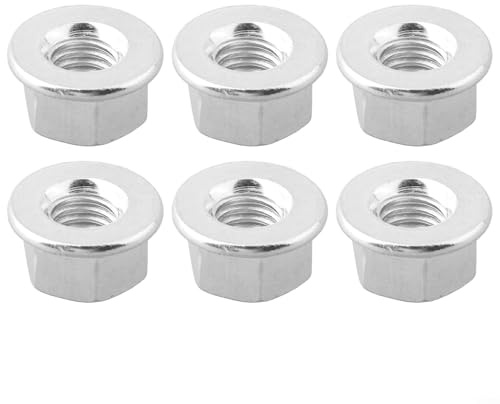 6 Pcs Guide Bar Nuts Replacement for For ChainSaw Hex Flange Lock Nuts Compatible with Part 503220001 Metal Type