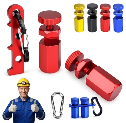 2 Pcs Tall Stair Gauges for Framing Square, Aluminum Alloy Hexagonal Stair Stringer Layout Jig with Holder & Hook, Circular Saw Guide Attachment for Rafter Layout, Carpentry Tools (Red)