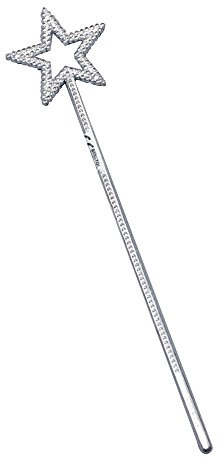 Bristol Novelty BA543 Baguette de fée en plastique Argenté Taille unique