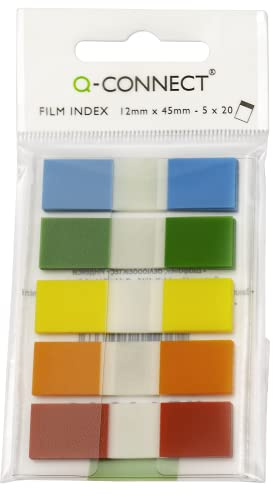 Q-Connect Page Markers 1/2 Inch Assorted (Pack of 100)