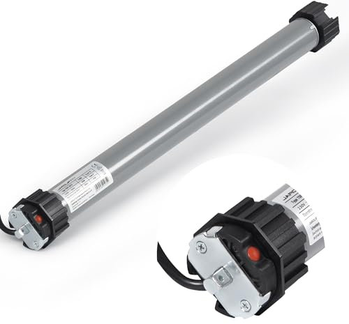 jarolift Elektronischer TDEP 20/13 Rollladenmotor Rohrmotor, SW60, Zugkraft 42 kg, Komplettset mit 8 Kant-Wellenadapter u. Lager, Blockiererkennung, Überlastungsschutz