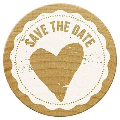 Woodies Stempel Save The Datum, Holz, 3,4 x 3,4 x 3,5 cm