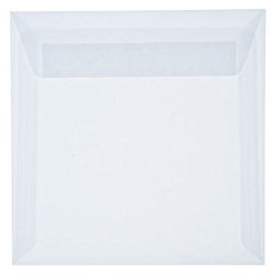 Paper24 25 Quadratische transparente Briefumschläge 220 x 220 mm 22 x 22 cm mit Haftstreifen, 100g